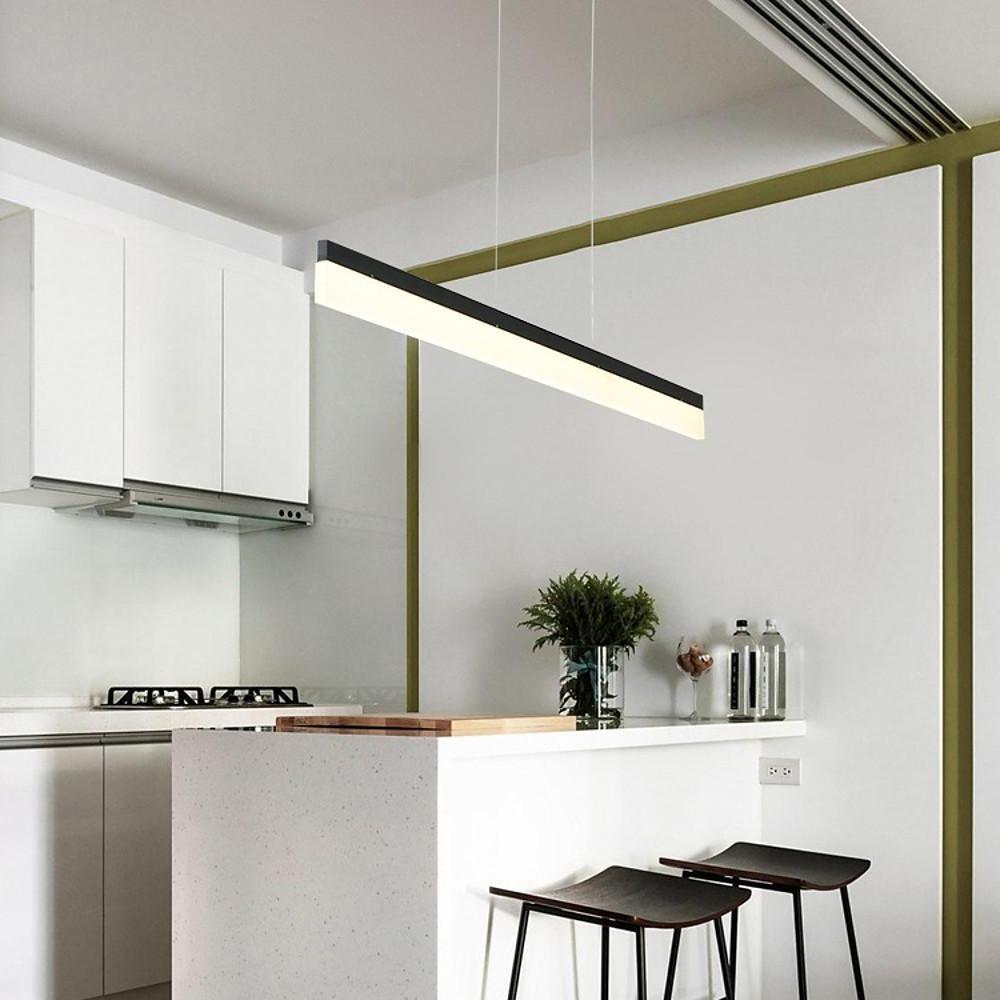 Aluminum Acrylic Kitchen Island Pendant Lights Elongated Linear Pendant Lighting