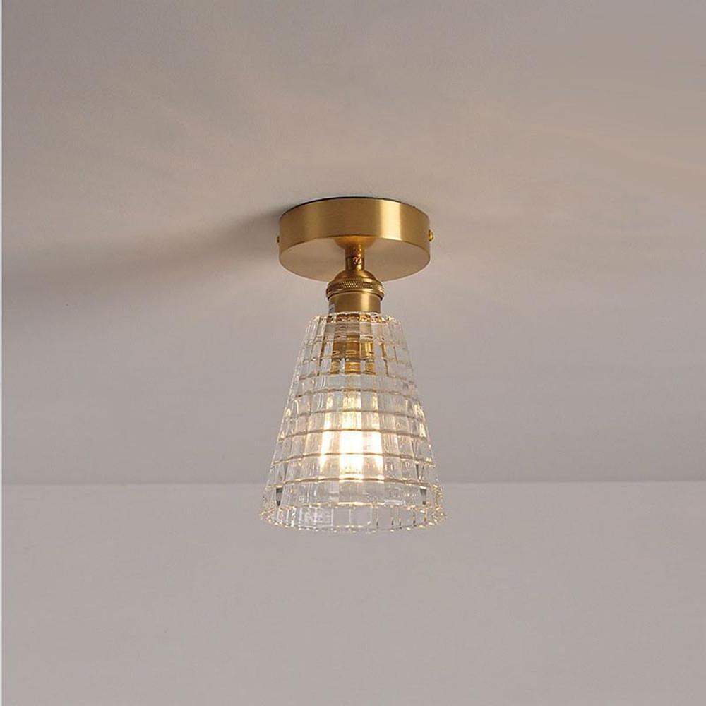 Lantern Modern Glass Copper Hallway Pendant Light Industrial Pendant Lighting