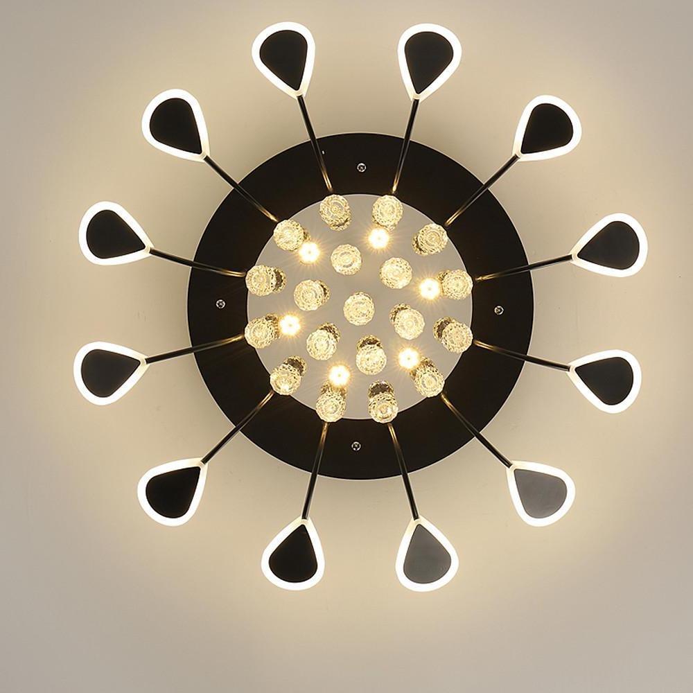 Creative Flower Shaped Dimmable LED Crystal Modern Ceiling Lights