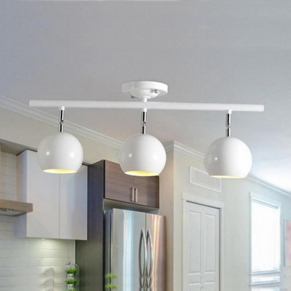 3-Light Bowled Metal Semi Flush Mount Ceiling Light �C Modern & Bright