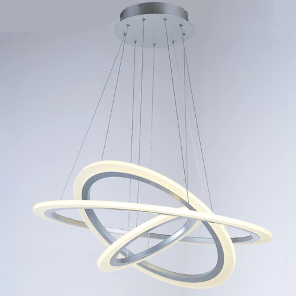 3-Ring Modern Mid Century Chandelier