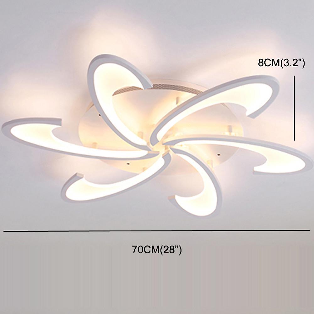 Modern Geometric Wave Flush Mount Light Fixtures Circle Ceiling Light 1 Bulb