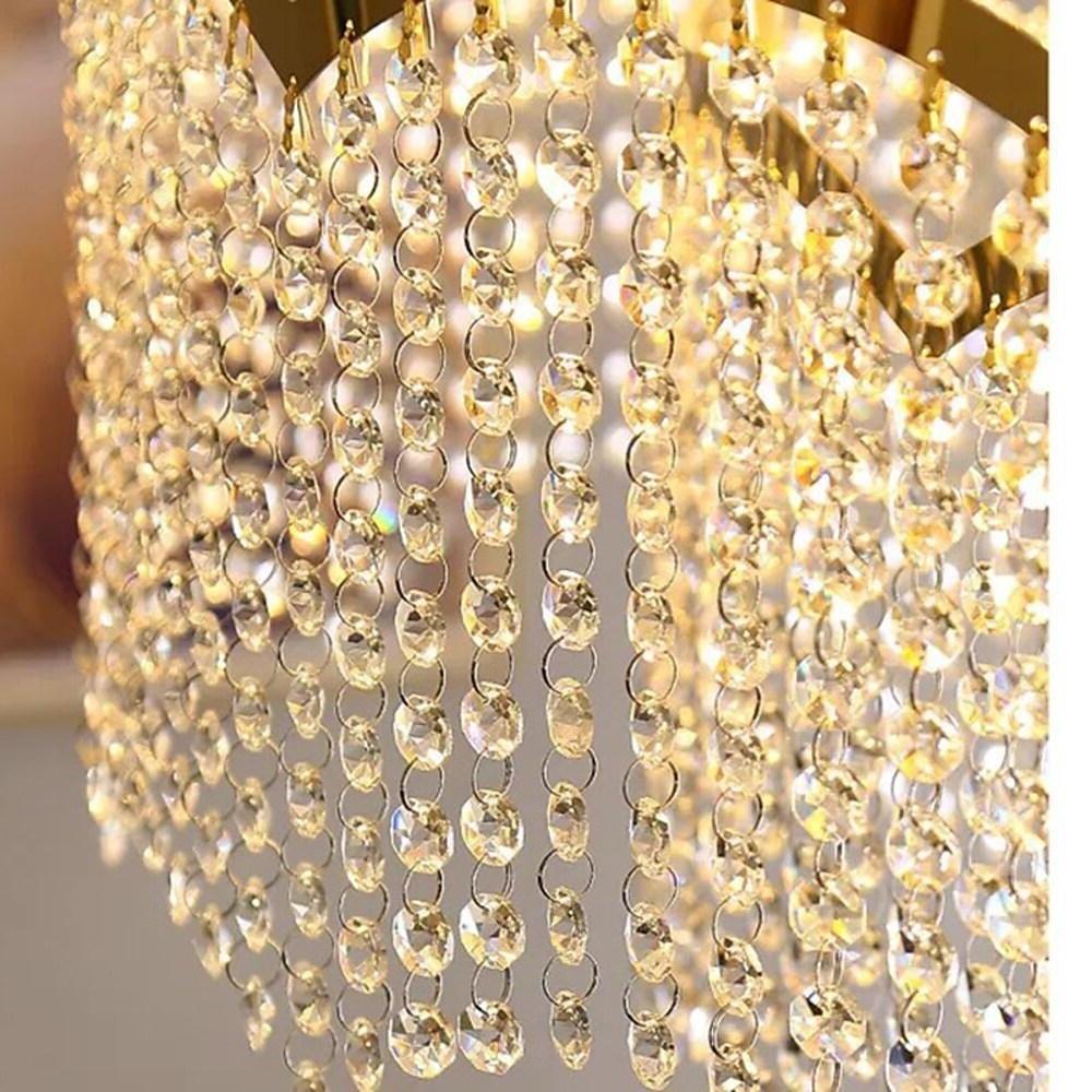 Lantern Design Electroplated Crystal Metal LED Modern Chandeliers