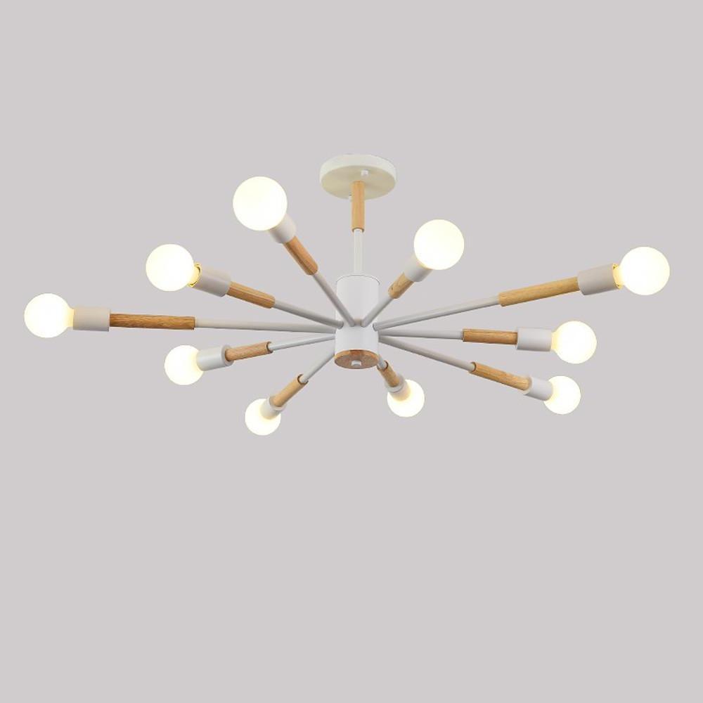 10-Light LED Nordic Style Flush Mount Lighting Ceiling Lights Chandelier