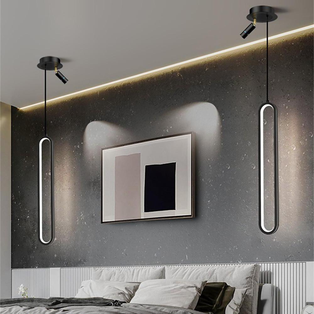 Rounded Rectangular LED Modern Pendant Light Hanging Lamp Island Lights