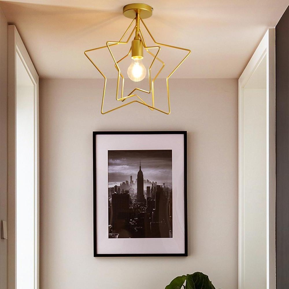 Multiple Metal Star LED Modern Pendant Lighting Hanging Ceiling Lights