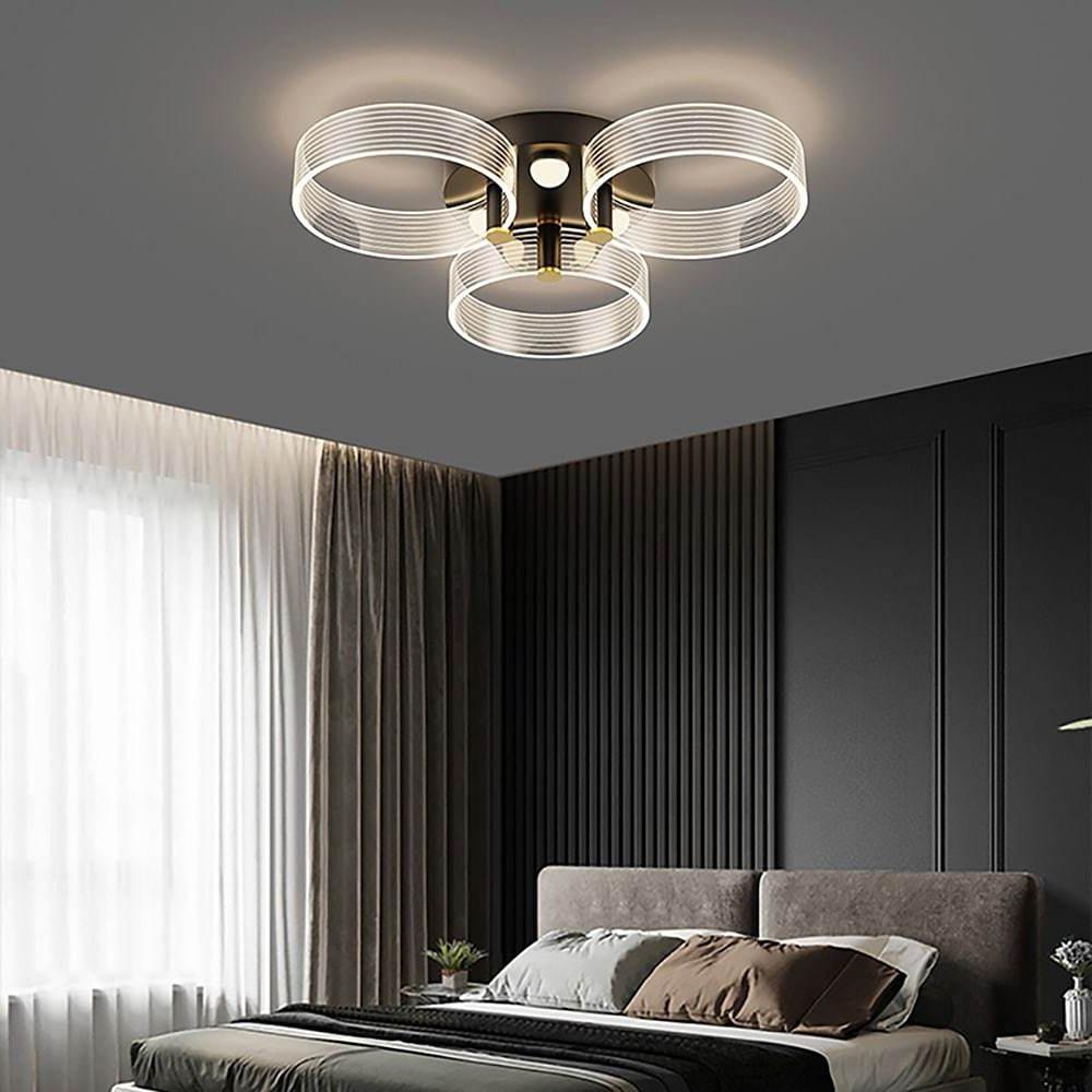 Circles Modernist LED Flush Mount Ceiling Light for Living Room