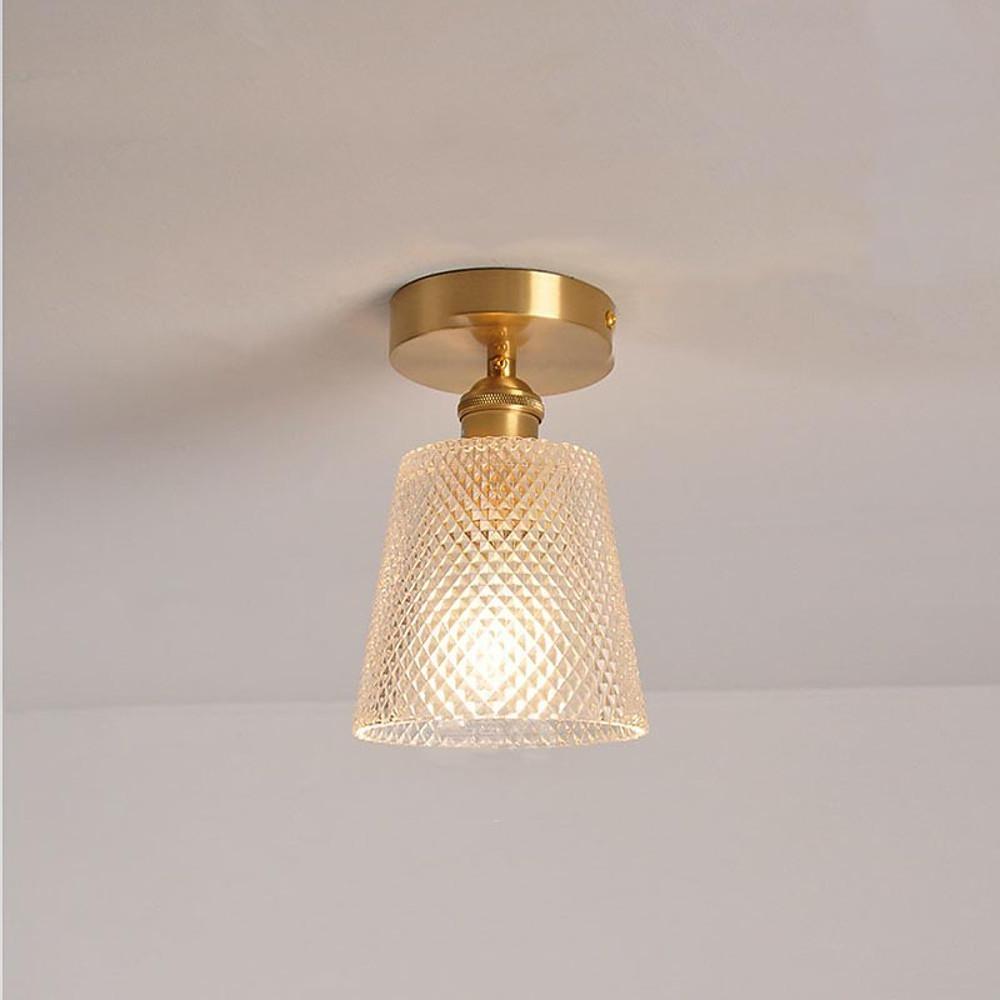 Lantern Modern Glass Copper Hallway Pendant Light Industrial Pendant Lighting