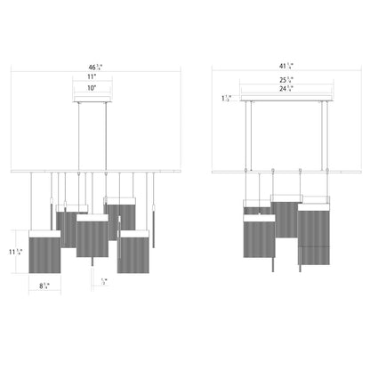 V Panels LED Pendant