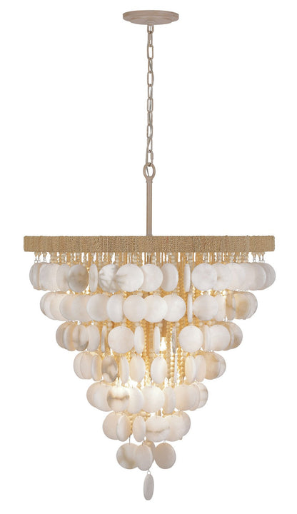 Metropolitan Aurelia's Cove 12-light pendant chandelier with elegant lighting design and modern metal finish.