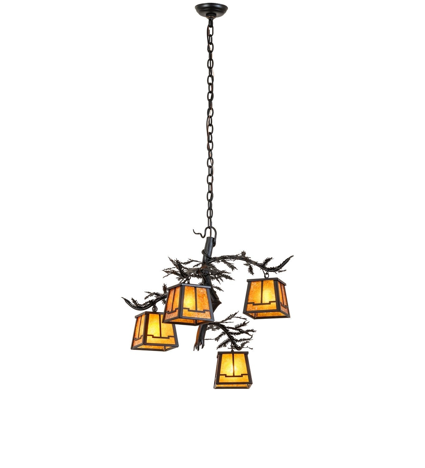 Pine Branch Four Light Chandelier