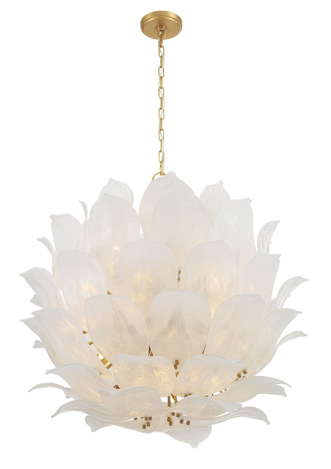 Elegant Metropolitan Orchid 24 Light Pendant chandelier with cascading orchid-shaped light fixtures, modern lighting design.