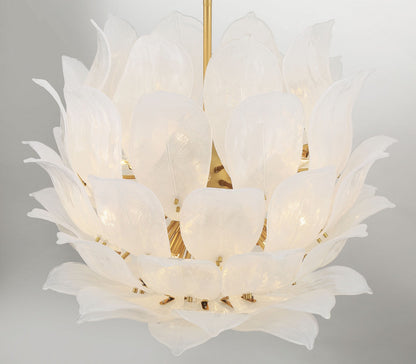 Modern Orchid 24-light pendant chandelier by Metropolitan with sleek design and multiple hanging lights, ideal for contemporary lighting.