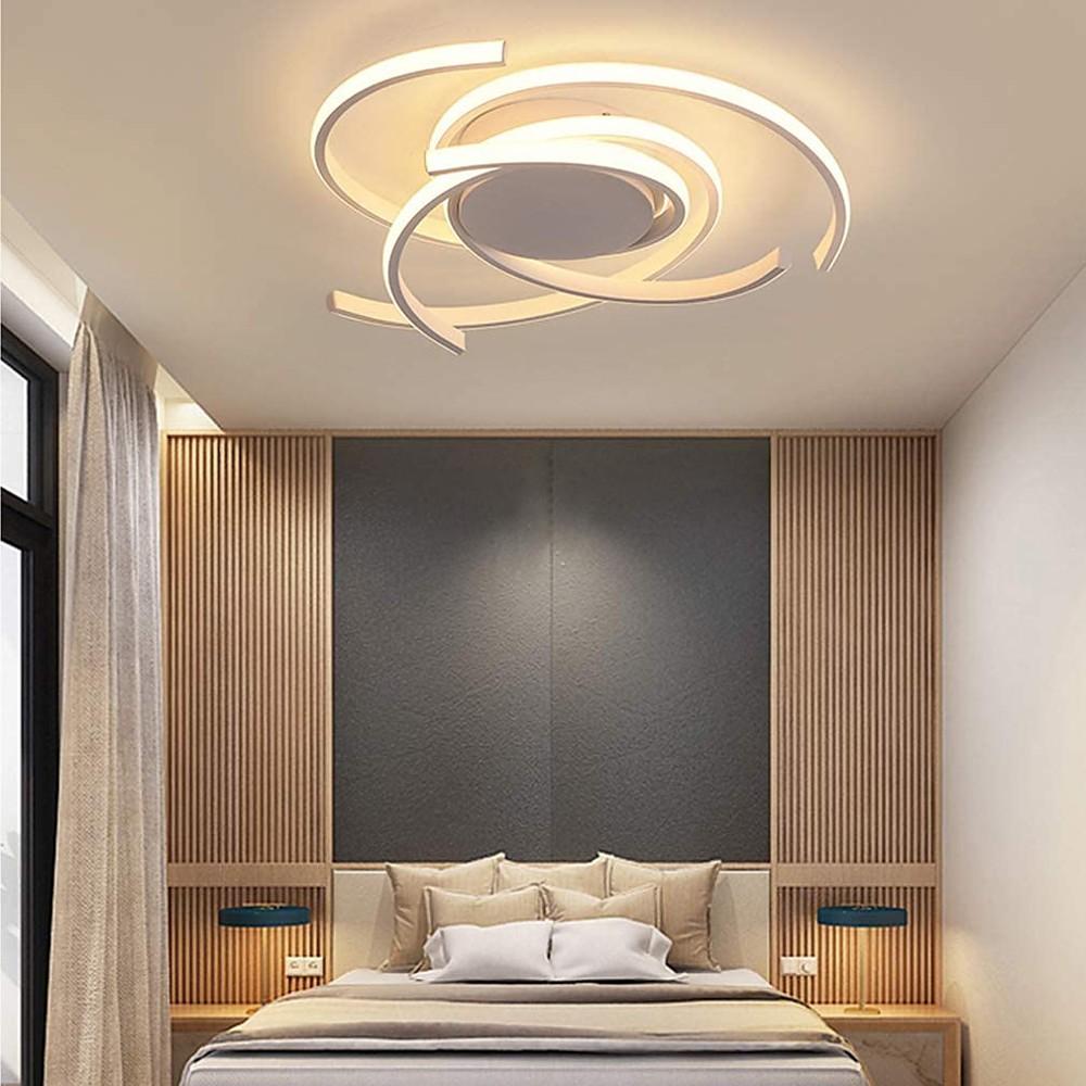 22'' Scattered Semicircle Painted Artistic Aluminum Silica Gel Flush Mount Lights Bedroom Ceiling Lights