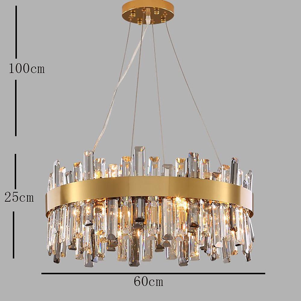 8 Light Modern Crystal Chandelier Industrial Brass Chandelier