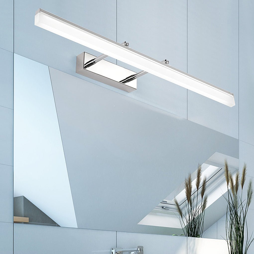 Retractable Over Mirror Bathroom Vanity Light with Acrylic Bar and Stainless Steel Fixture