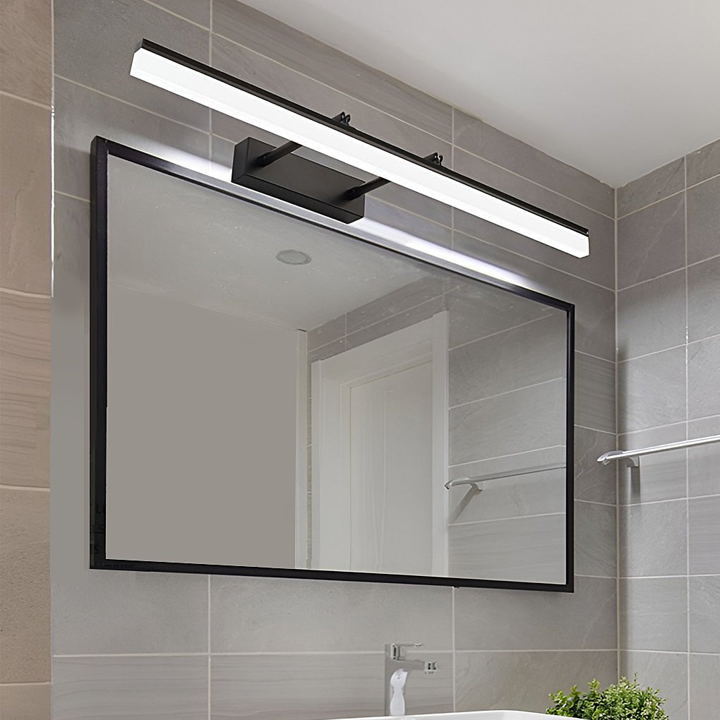 Retractable Over Mirror Bathroom Vanity Light with Acrylic Bar and Stainless Steel Fixture