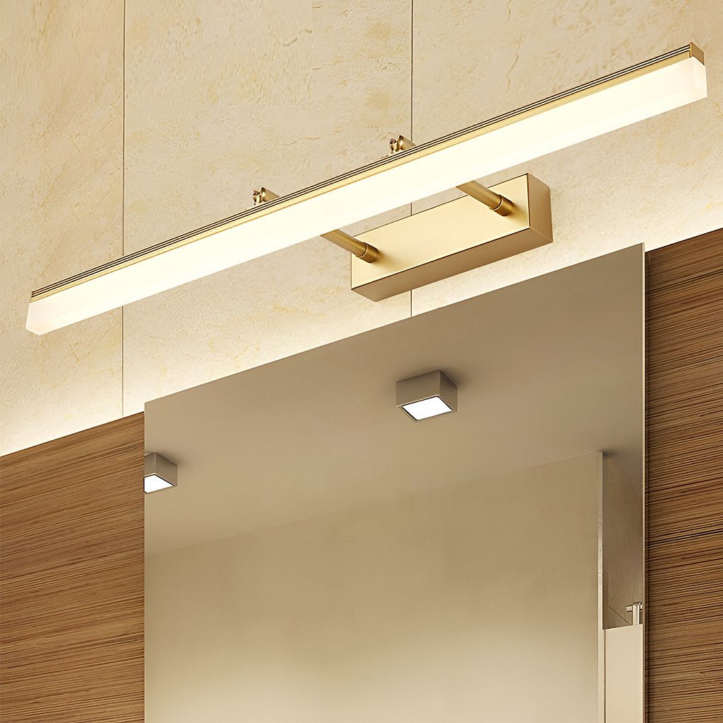 Retractable Over Mirror Bathroom Vanity Light with Acrylic Bar and Stainless Steel Fixture