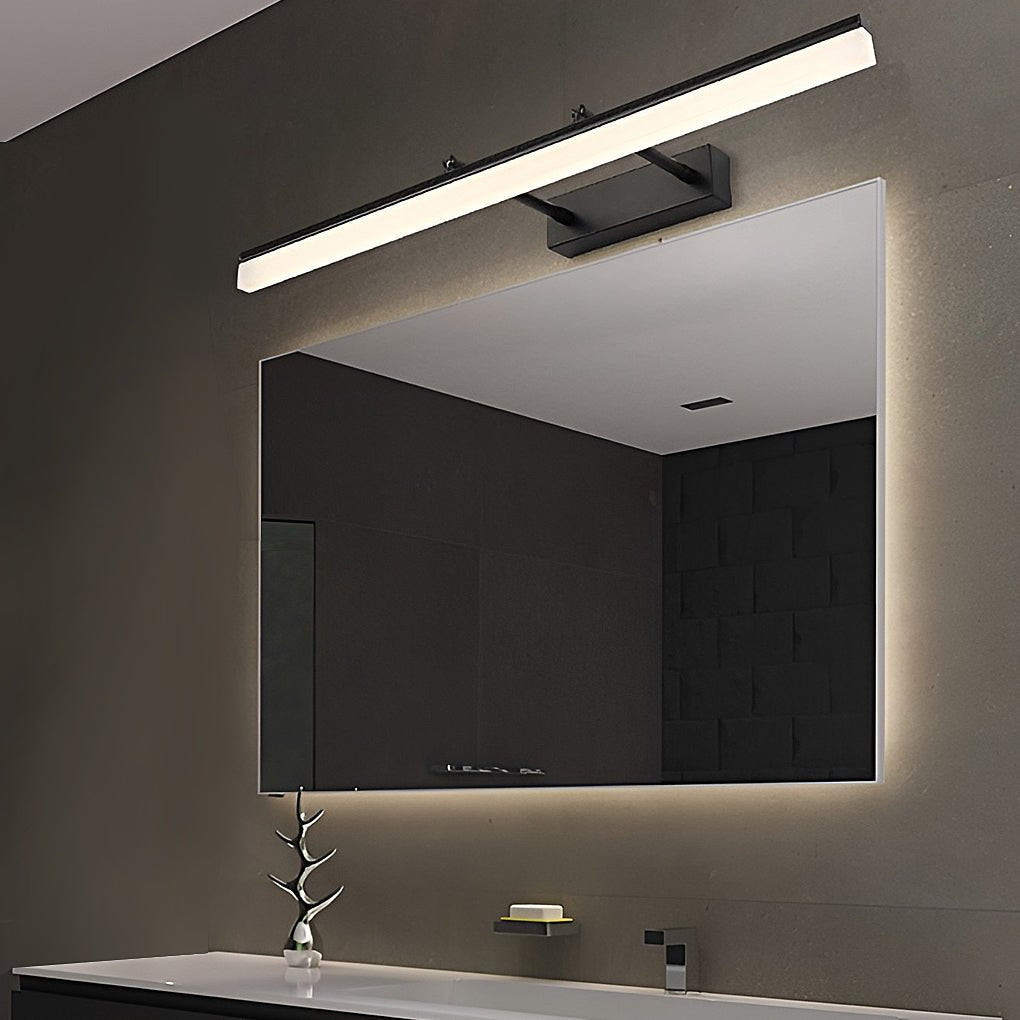 Retractable Over Mirror Bathroom Vanity Light with Acrylic Bar and Stainless Steel Fixture