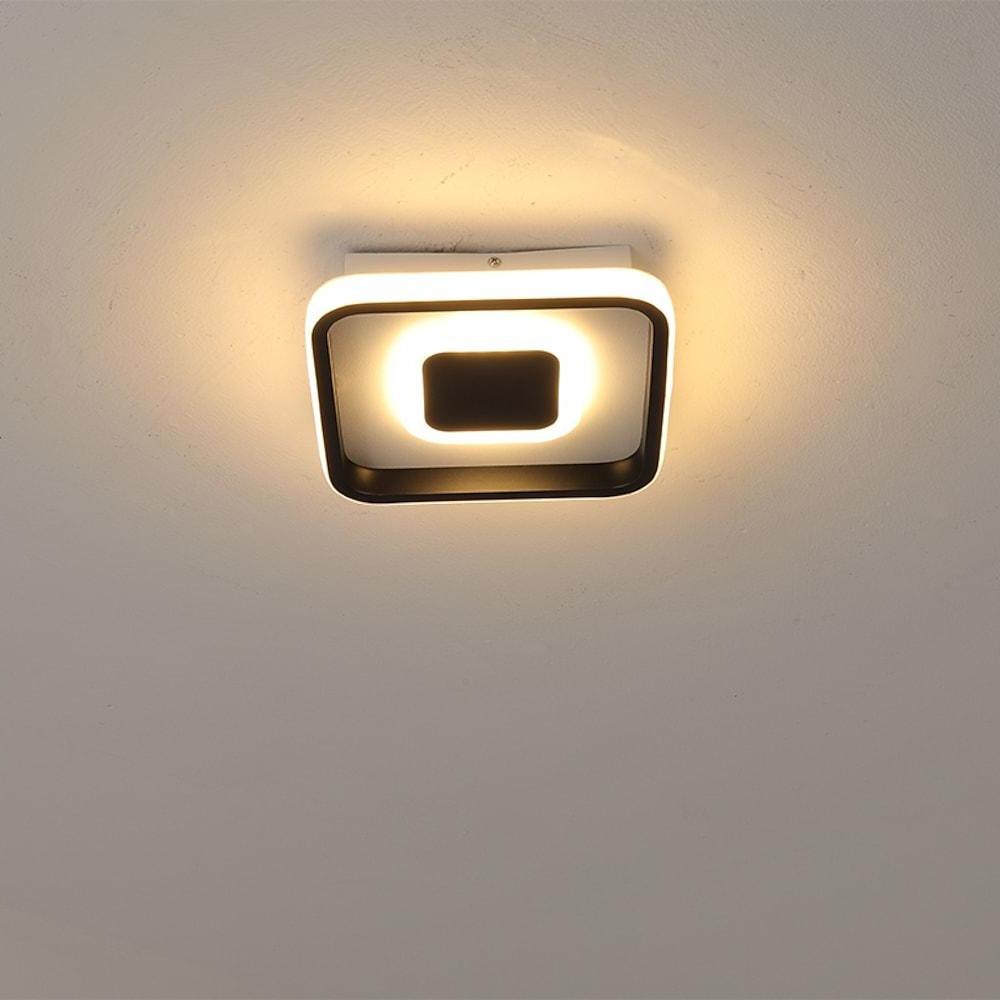 Dual Square LED Black Modern Ceiling Lights Flush Mount Lighting