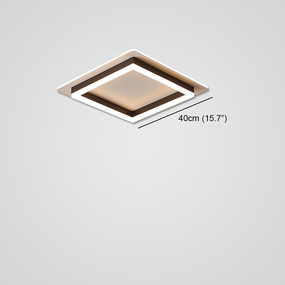 Two Square Shaped Modern LED Flush Mount Ceiling Light for Bedroom