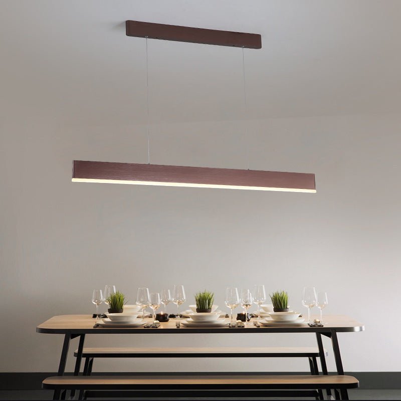 Aluminum Minimalist Ceiling Hanging Fixture Modern Linear LED Pendant Lights For Kitchen Island