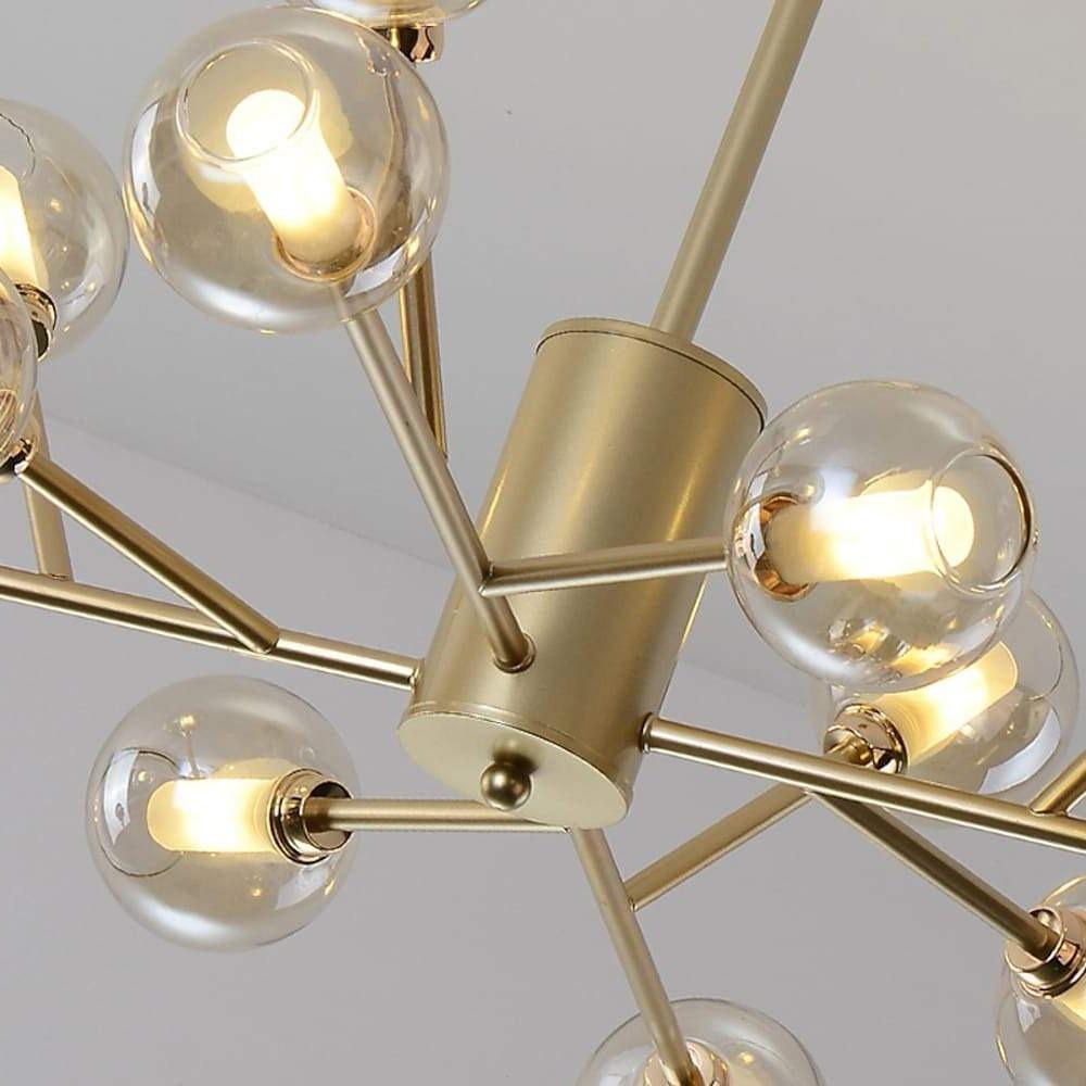 12 Bulbs Glass Sputnik Shaped LED Nordic Pendant Light Hanging Lamp Island Lights