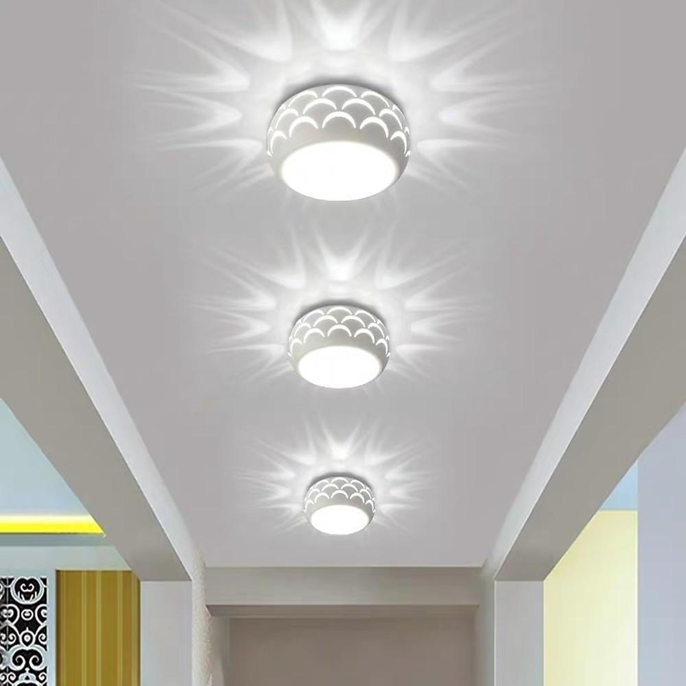 Globe Modern Flush Mount Drum Light Hallway Entryway LED Ceiling Light