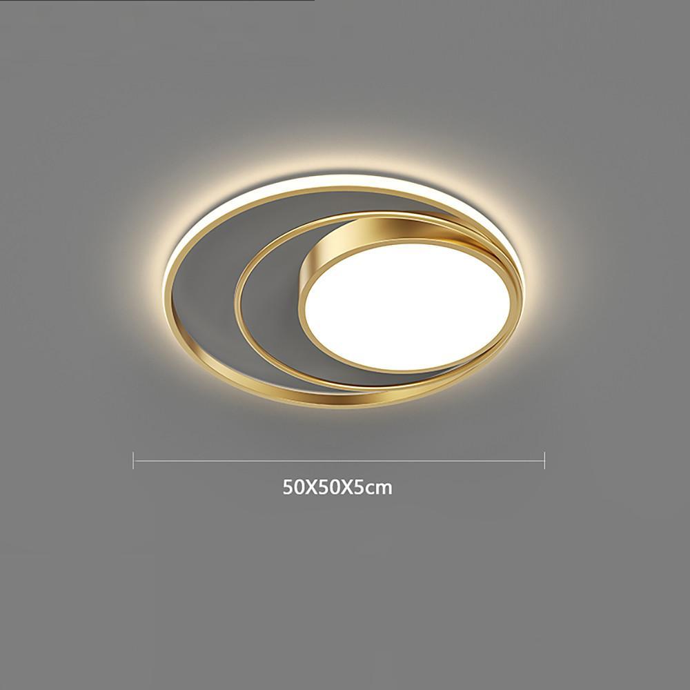 Multiple Circles Black Flush Mount Light LED Ceiling Light