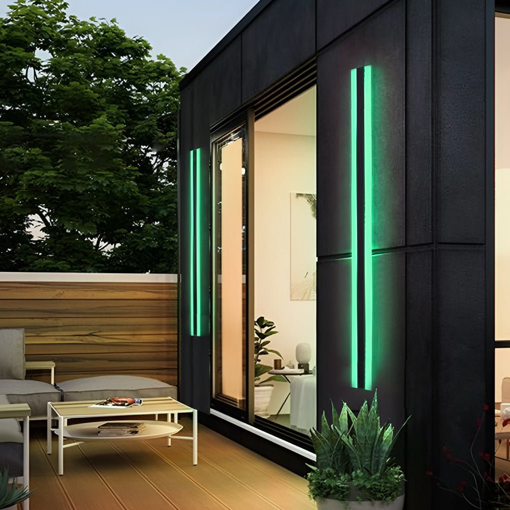 Long Strip Waterproof LED RGB Multi Color Modern Outdoor Sconces