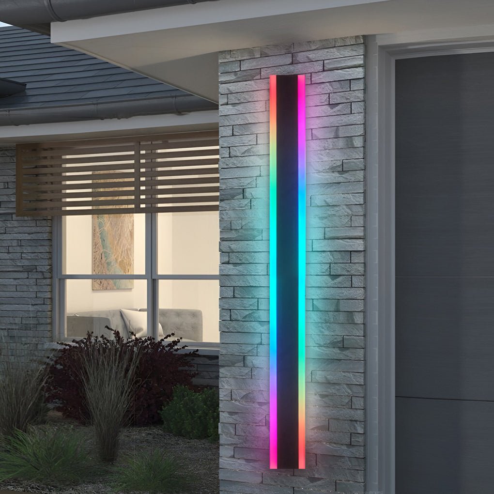 Long Strip Waterproof LED RGB Multi Color Modern Outdoor Sconces