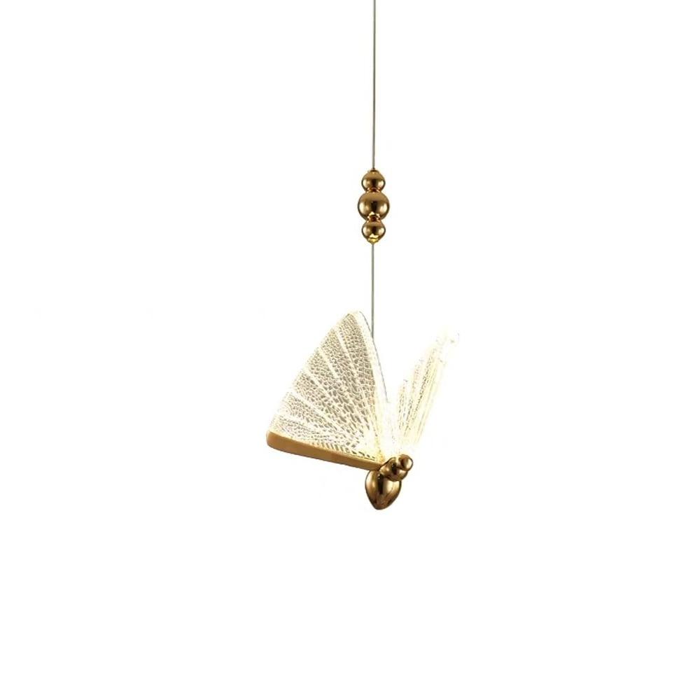 Butterflies Shaped LED Gold Modern Pendant Lights Hanging Lamp Island Lights