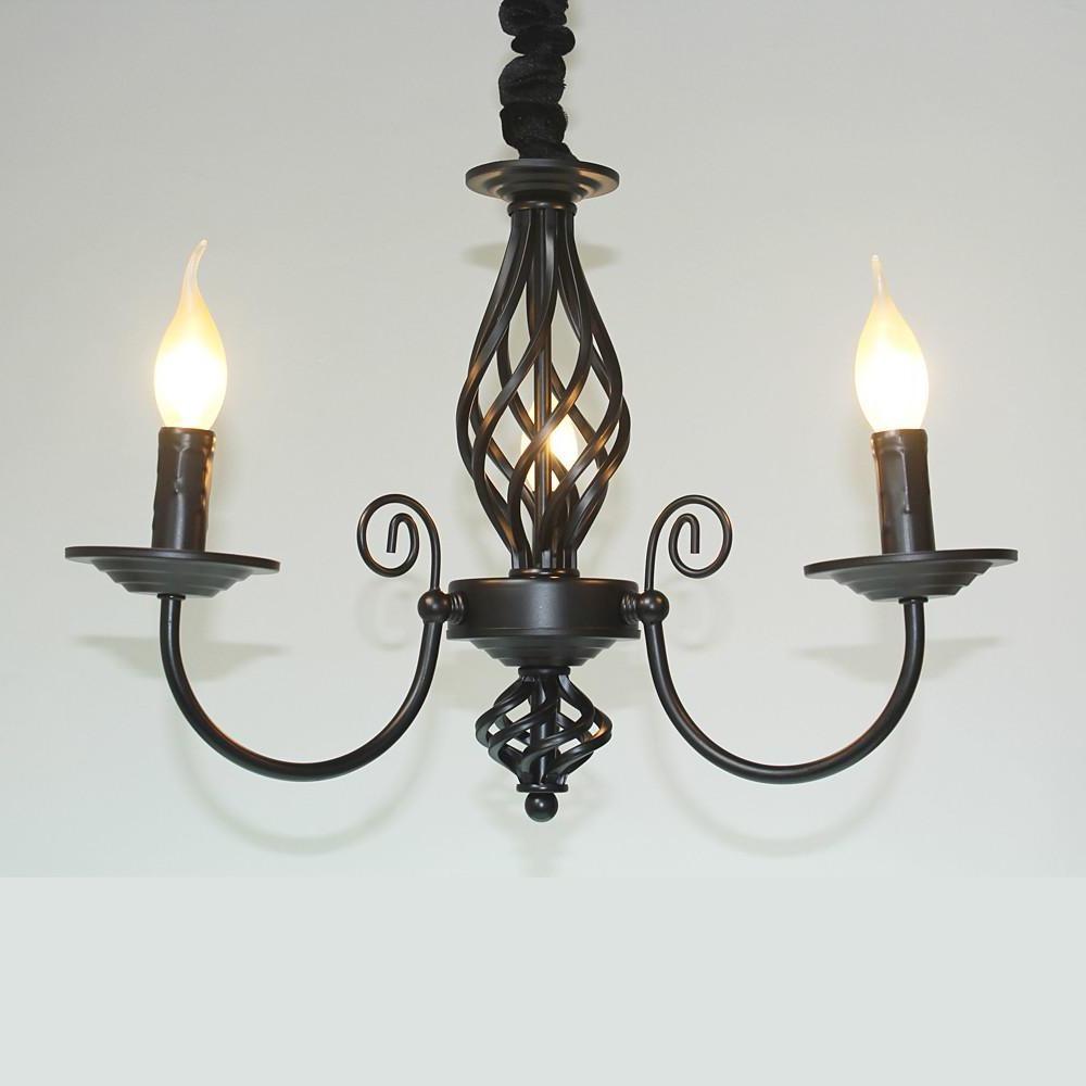 Triple Candles Shape Farmhouse Chandelier LED Oil Rubbed Bronze Chandelier