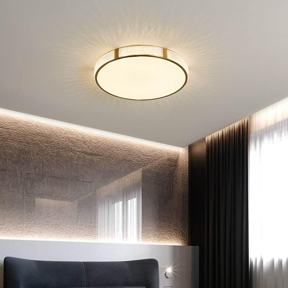 Circular Copper Acrylic LED Nordic Ceiling Lights Flush Mount Lighting