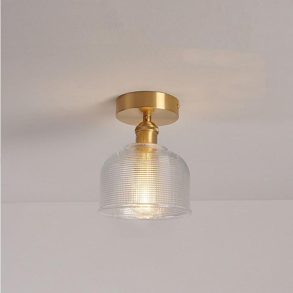 Lantern Modern Glass Copper Hallway Pendant Light Industrial Pendant Lighting