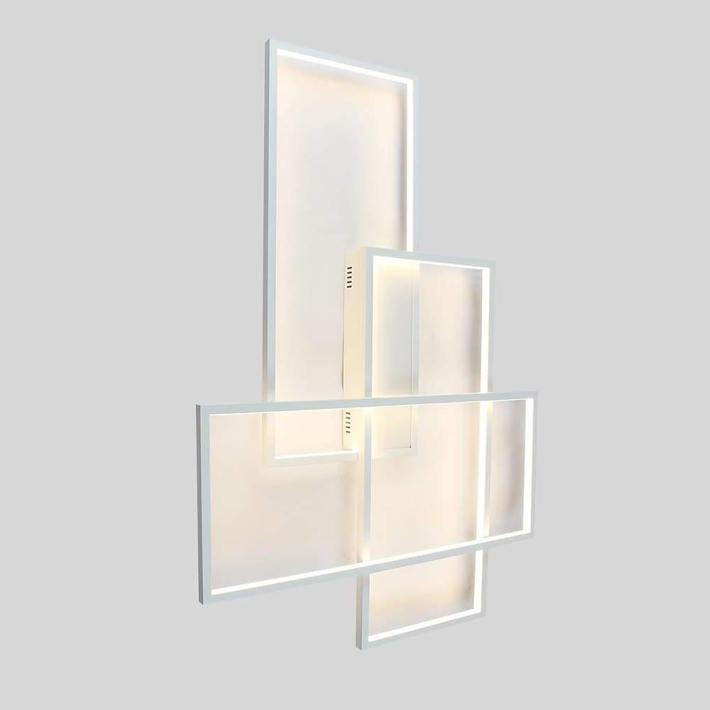 Rectangular Hybrid Modern Flush Mount Ceiling Light With 1 Central LED Light