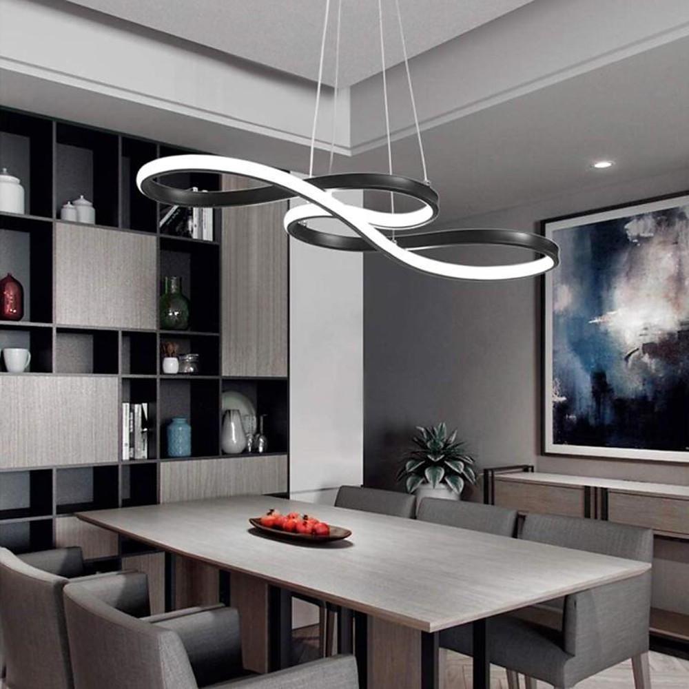 Sputnik Wave Design Semi Flush Chandeliers Metal Silica Gel Ceiling Lights