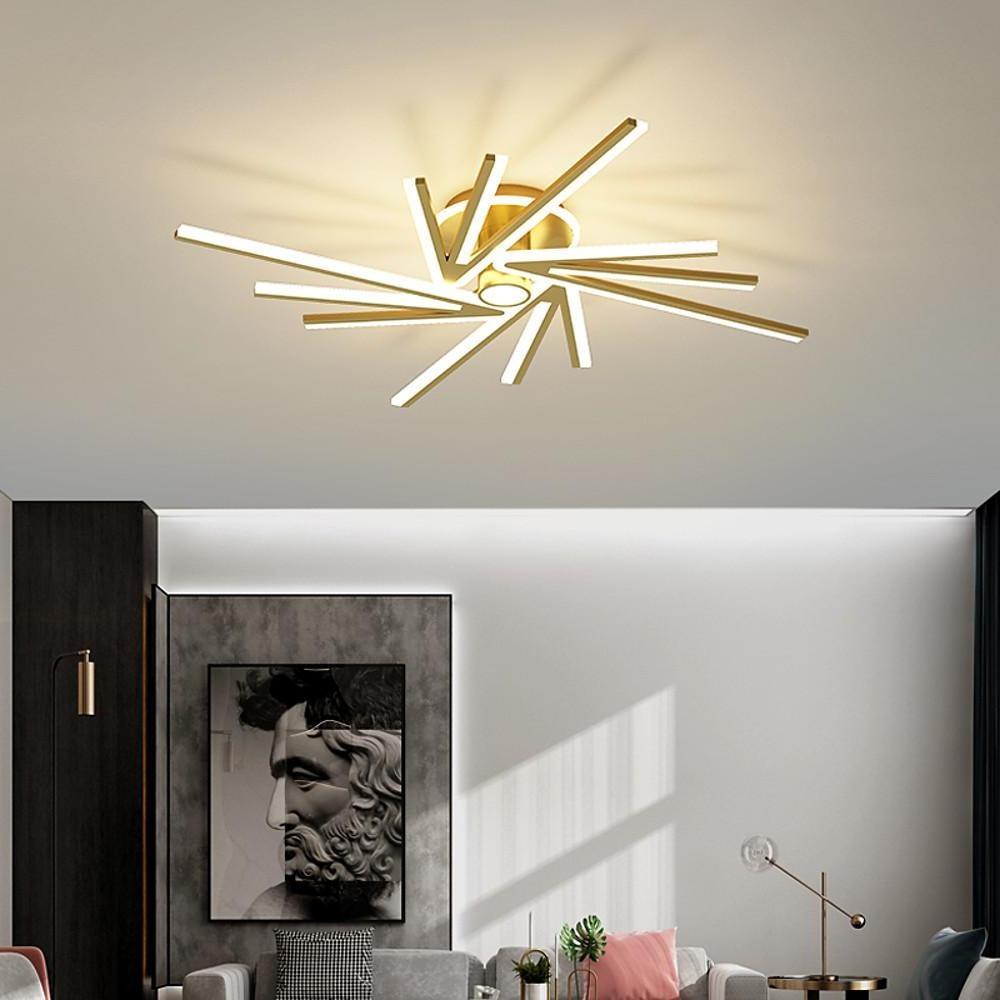 Abstract Tube Flower Shaped LED Nordic Flush Mount Lighting Ceiling Lights