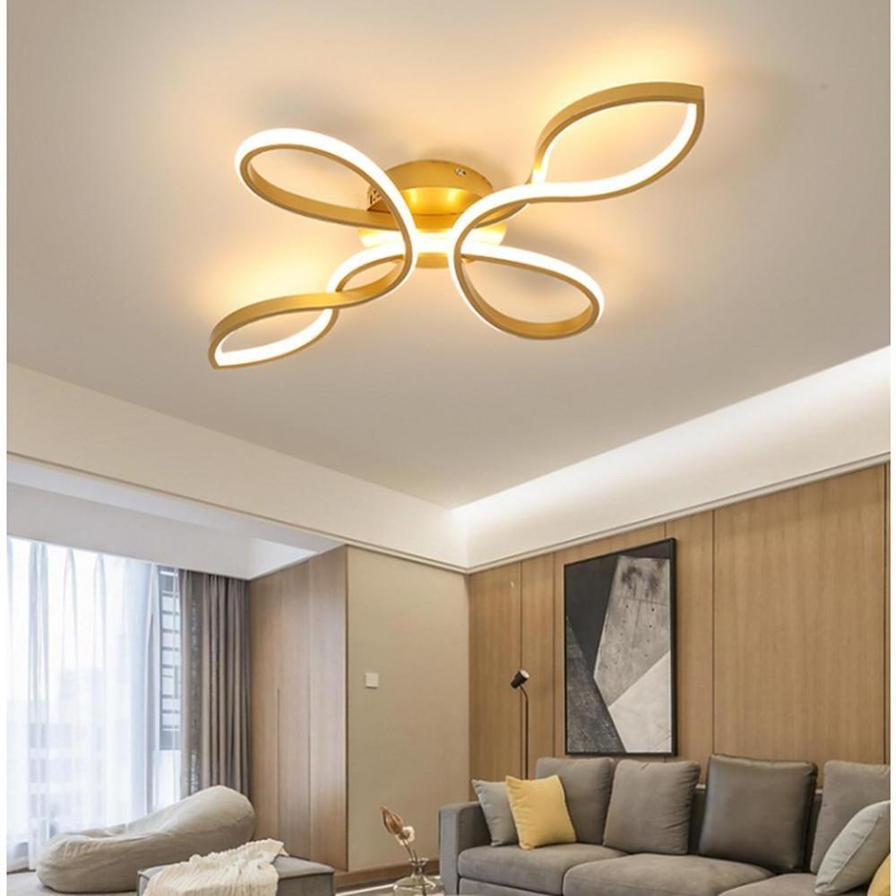 Wave Flower Shaped Dimmable LED Modern Ceiling Lights Flush Mount Lighting