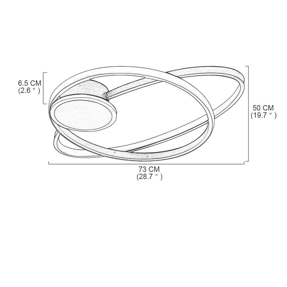 Multiple Oval Flush Mount Ceiling Light LED Light