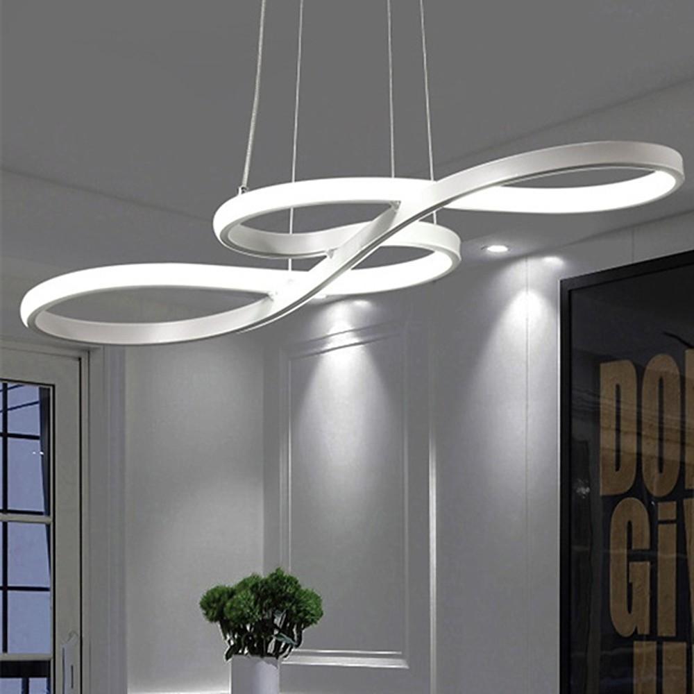 Sputnik Wave Design Semi Flush Chandeliers Metal Silica Gel Ceiling Lights