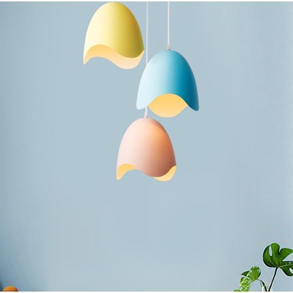 3-light Half Eggshell Shaped LED Modern Pendant Lighting Island Lights