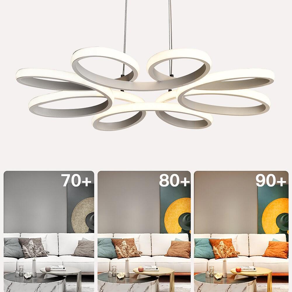 Curves Flower Dimmable LED Modern Hanging Ceiling Light Pendant Lights