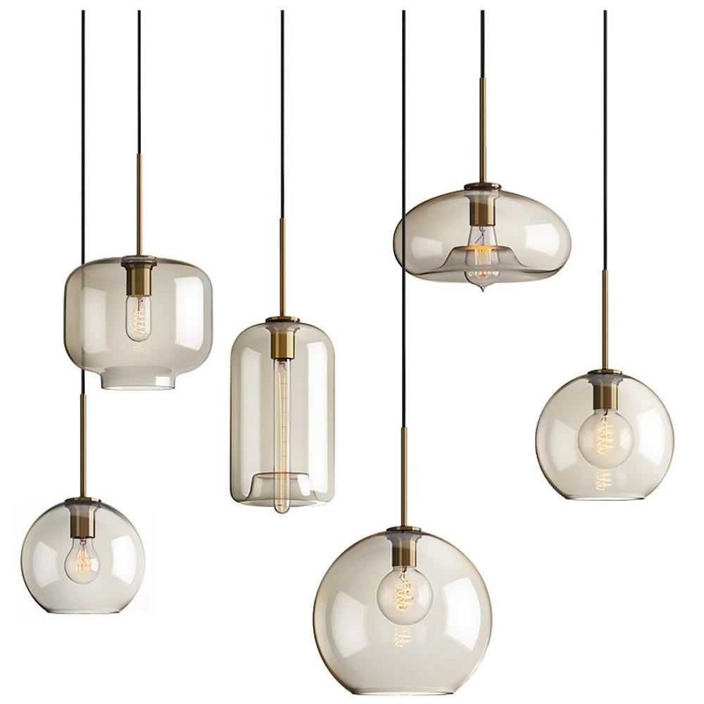 Vintage Glass Electroplated Design LED Nordic Pendant Lighting Chandeliers