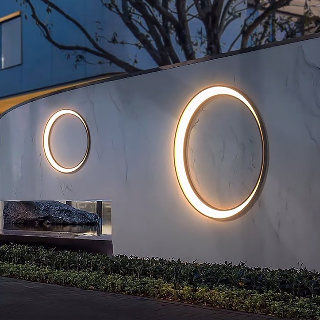 Circular Moon Led Waterproof Ip65 Modern Outdoor Wall Lights Wall Lamp