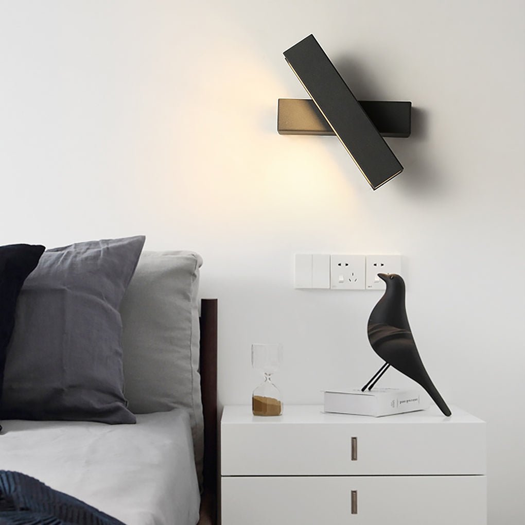 Minimalist Creative Rotatable Design LED Background Wall Bedroom Wall Sconces