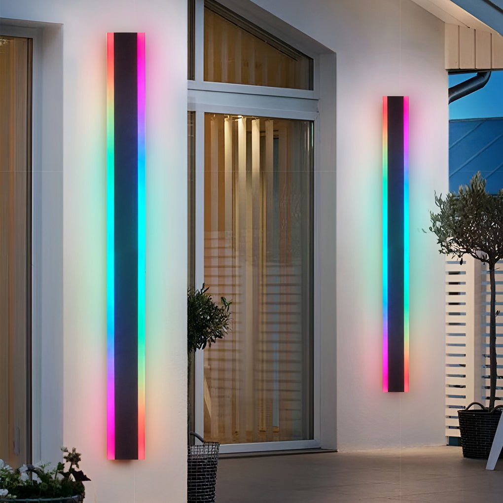 Linear LED Long Outdoor Wall Light Minimalist Exterior Wall Mount Lights Waterproof for Porch