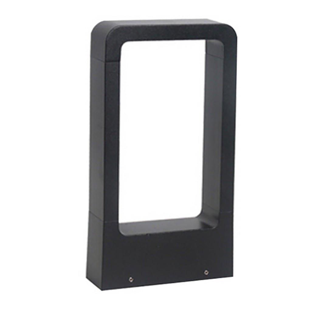 Rectangular Frame Waterproof Led Black Modern Outdoor Light Post Lamp