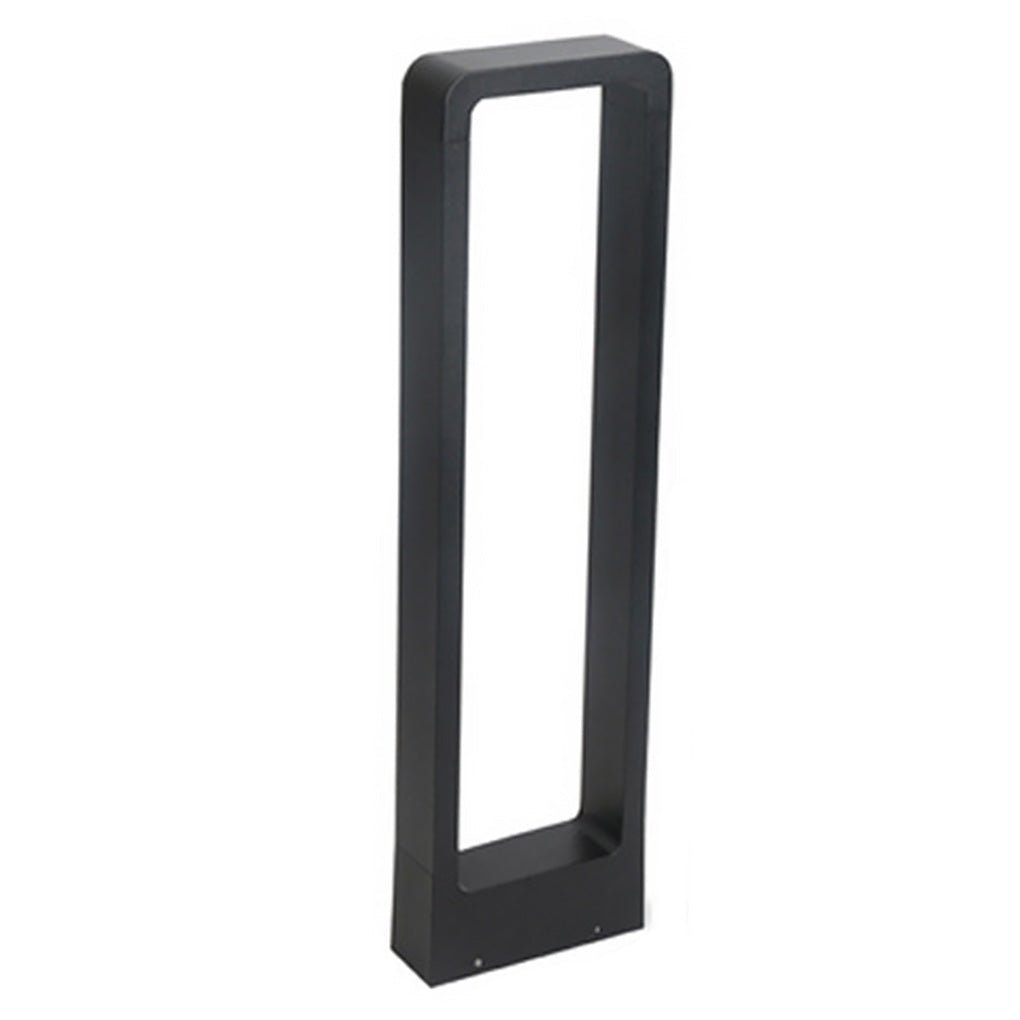 Rectangular Frame Waterproof Led Black Modern Outdoor Light Post Lamp