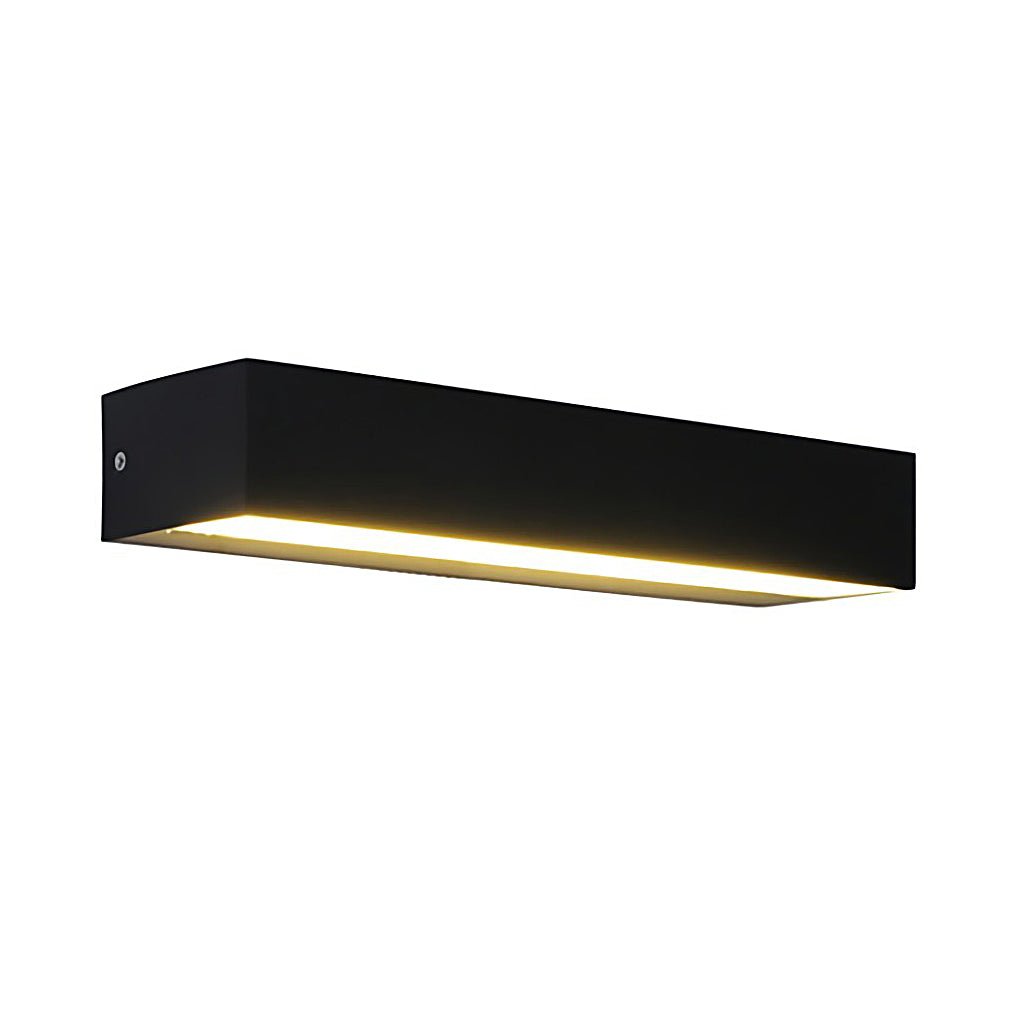 Matte Black Wall Mounted Rectangle Porch LED Lights Outdoor Wall Light